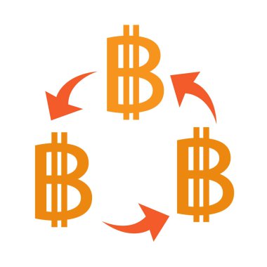 Bitcoin simge tasarlamak vektör 