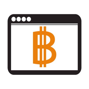 Bitcoin simge tasarlamak vektör 