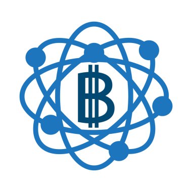 Bitcoin simge tasarlamak vektör 