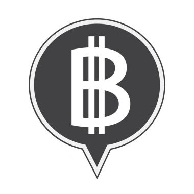 Blockchain Bitcoin Kripto para birimi işareti simge vektör çizim