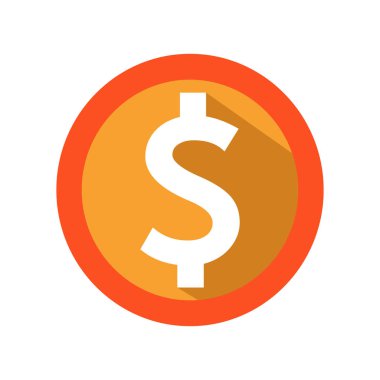 Dolar para simgesi vektör illüstrasyonu