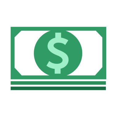 Dolar para simgesi vektör illüstrasyonu