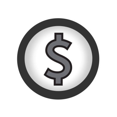 Dolar para simgesi vektör illüstrasyonu