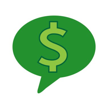 Dolar para simgesi vektör illüstrasyonu