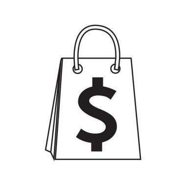 Dolar para simgesi vektör illüstrasyonu