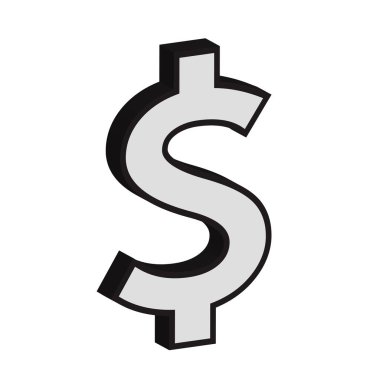 Dolar para simgesi vektör illüstrasyonu