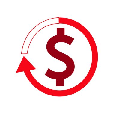 Dolar para simgesi vektör illüstrasyonu