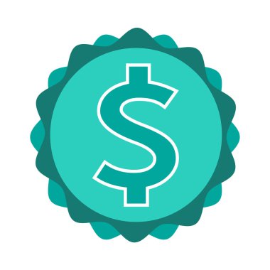 Dolar para simgesi vektör illüstrasyonu