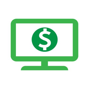 Dolar para simgesi vektör illüstrasyonu