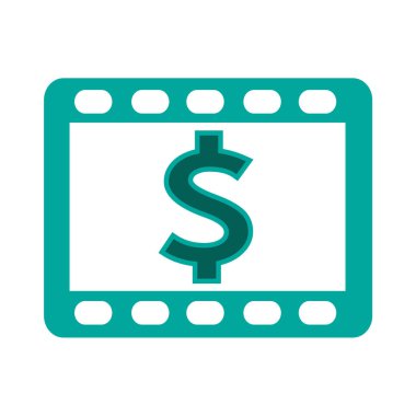 dolar işareti para simge vektör çizim 