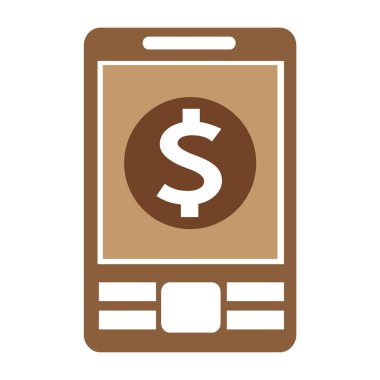 dolar işareti para simge vektör çizim 