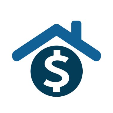 dolar işareti para simge vektör çizim 