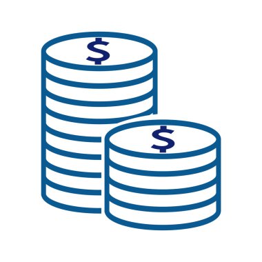 dolar işareti para simge vektör çizim 