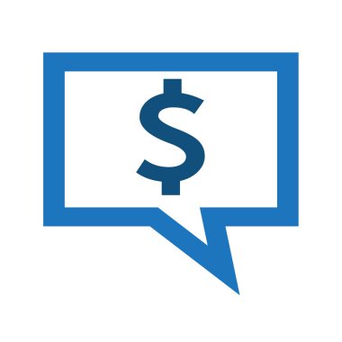 dolar işareti para simge vektör çizim 