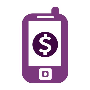 dolar işareti para simge vektör çizim 