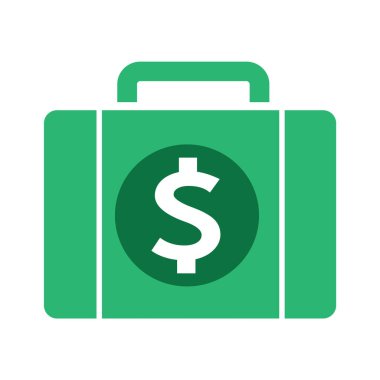 dolar işareti para simge vektör çizim 