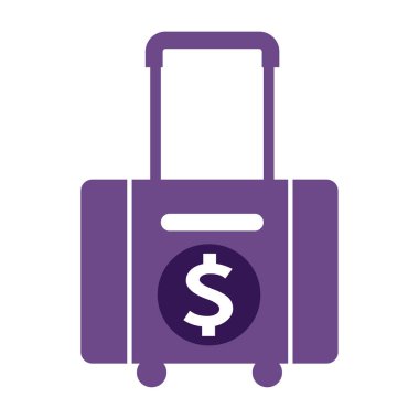 dolar işareti para simge vektör çizim 