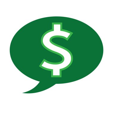 dolar işareti para simge vektör çizim 