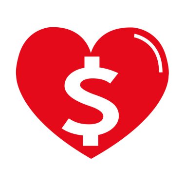 dolar işareti para simge vektör çizim 