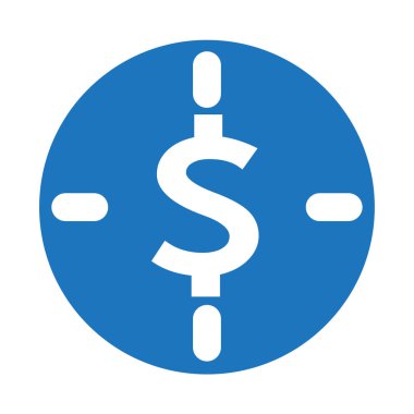 dolar işareti para simge vektör çizim 