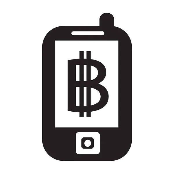 Blockchain Bitcoin Crypto Walucie Znak Ikona Ilustracja Wektorowa — Wektor stockowy