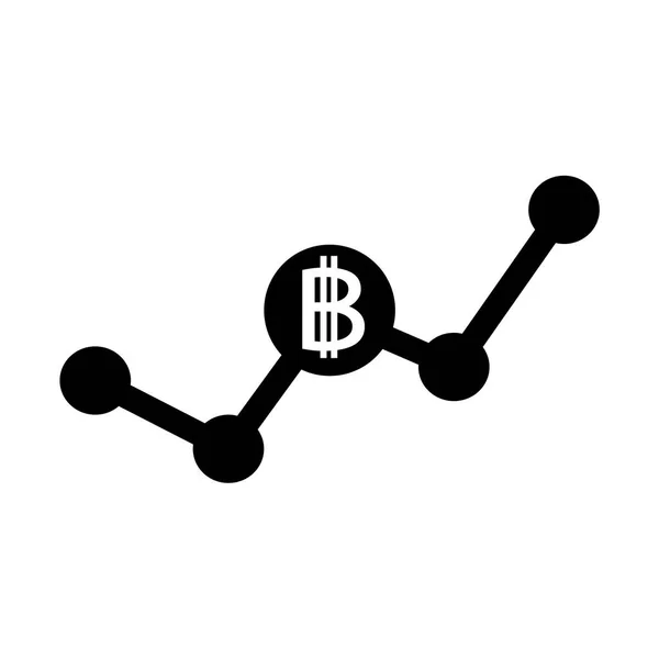 Blockchain Bitcoin Criptomoeda Sinal Ícone Vetor Ilustração —  Vetores de Stock
