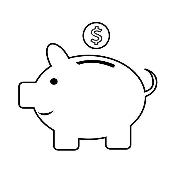 Dólar Icono Dinero Vector Ilustración — Vector de stock