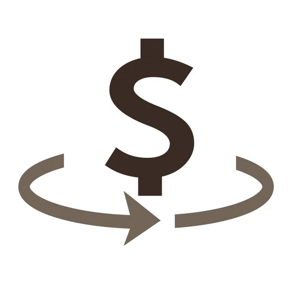 Знак Долара Гроші Значок Векторна Ілюстрація — стоковий вектор