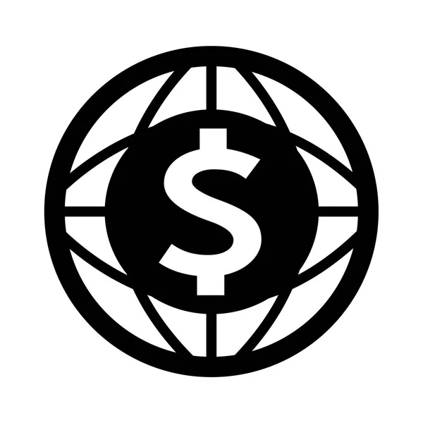 Dollar Zeichen Geld Symbol Vektor Illustration — Stockvektor