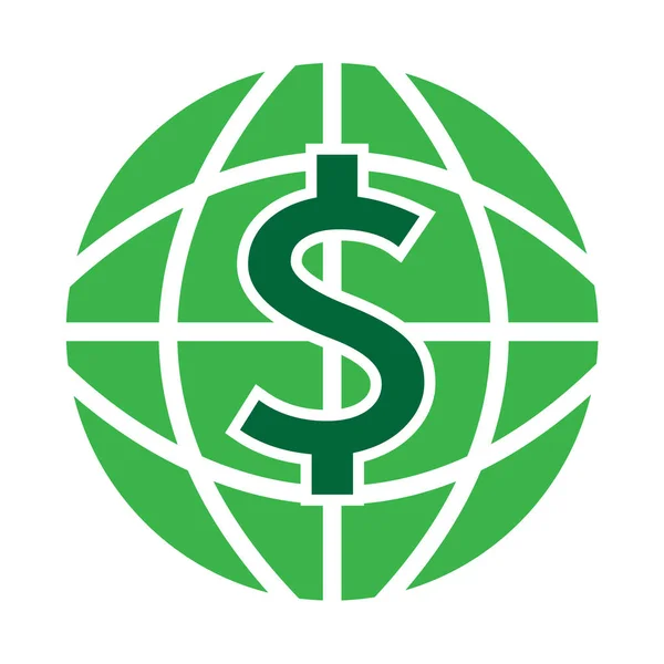 Dollar Zeichen Geld Symbol Vektor Illustration — Stockvektor