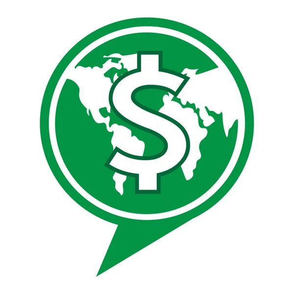 Dollar Zeichen Geld Symbol Vektor Illustration — Stockvektor