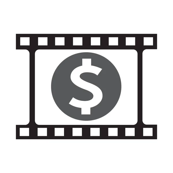 Dollar signe argent icône — Image vectorielle