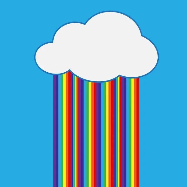 Regenboog met wolk icoon — Stockvector