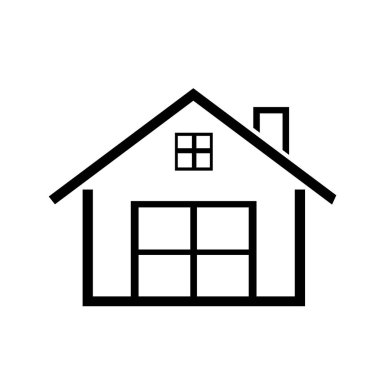 ev simgesini basit simge vektör çizim 