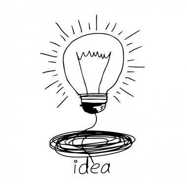 El çekilmiş ampul simgesi