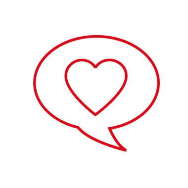 Kalp ikonu vektör illüstrasyonu