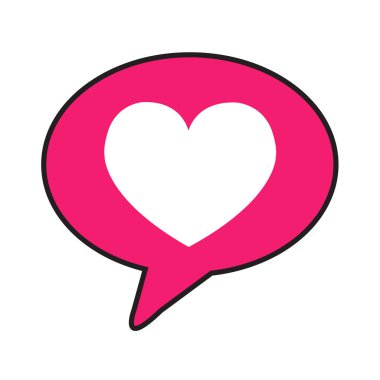 Kalp ikonu vektör illüstrasyonu