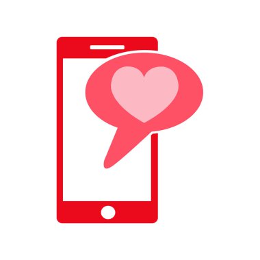 Kalp ikonu vektör illüstrasyonu