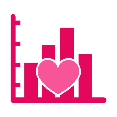 Kalp ikonu vektör illüstrasyonu