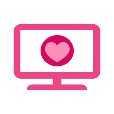 Kalp ikonu vektör illüstrasyonu 