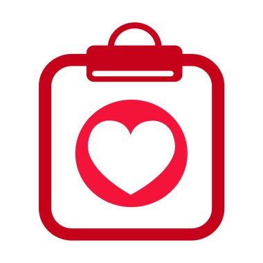 Kalp ikonu vektör illüstrasyonu 