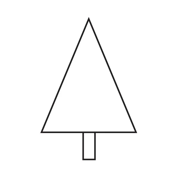 圣诞节树图标矢量插图 — 图库矢量图片