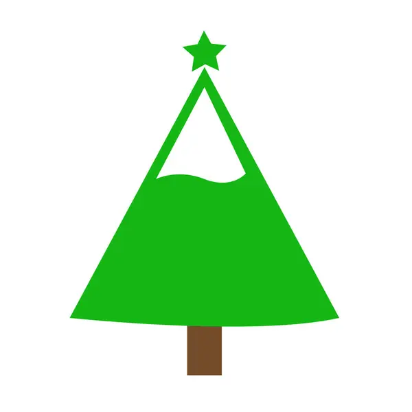 Kerstboom Pictogram Vector Illustratie — Stockvector