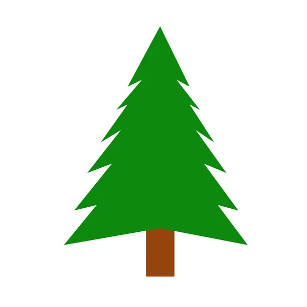 Kerstboom Pictogram Vector Illustratie — Stockvector