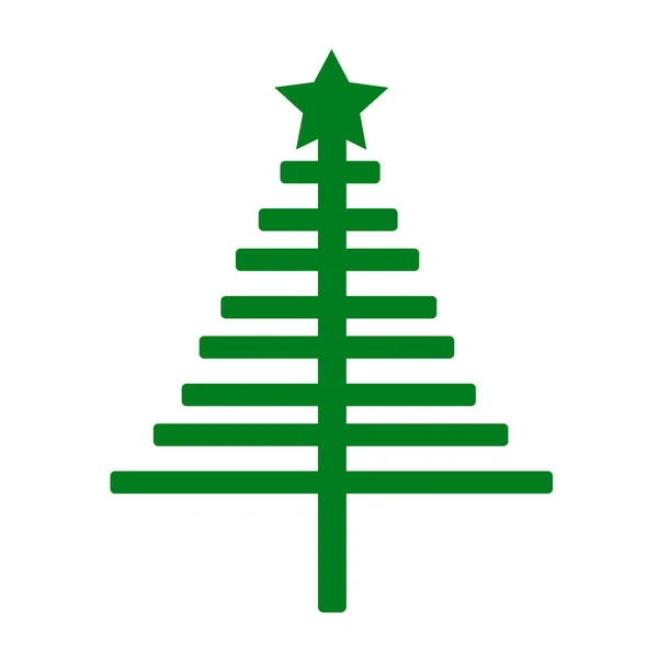 Árvore Natal Ícone Vetor Ilustração — Vetor de Stock