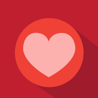 Kalp ikonu vektör illüstrasyonu 