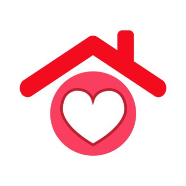 Kalp ikonu vektör illüstrasyonu 