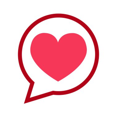 Kalp ikonu vektör illüstrasyonu 