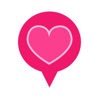 Kalp ikonu vektör illüstrasyonu 