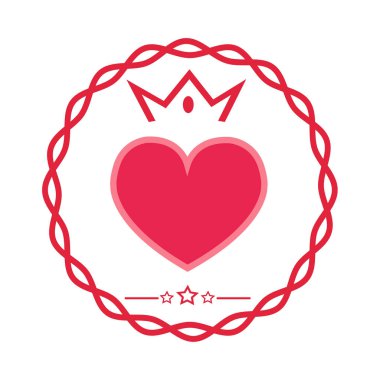 Kalp ikonu vektör illüstrasyonu 